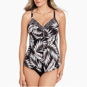 Miraclesuit Oasis Lve Knot Tankini Set Top & Bottom Women's Size 12